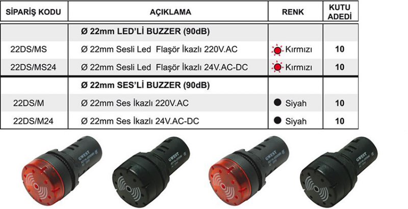 Buzzerlar, Motorlu ve Elektronik Sirenler